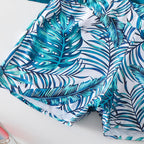 Damen Badeanzug mit fließendem Oberteil und sportlichen Shorts R&B