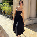 Damen Maxi-Kleid mit elegantem Bustier-Oberteil und fließendem Rock R&B