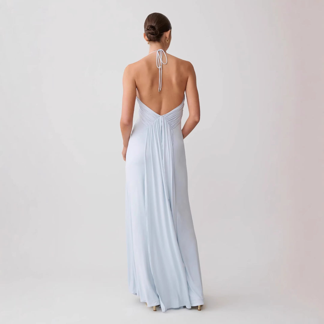 Damen Maxikleid mit raffinierter Drapierung R&B
