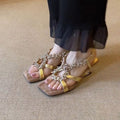 Damen glamouröse Zehentrenner-Sandalen mit funkelnden Strassdetails R&B