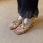 Damen glamouröse Zehentrenner-Sandalen mit funkelnden Strassdetails R&B