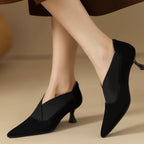 Damen elegante spitze Absatzschuhe mit geschwungenem Design R&B