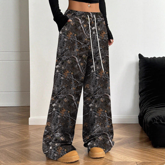 Damen Cargohosen mit hohem Bund und Allover-Muster R&B