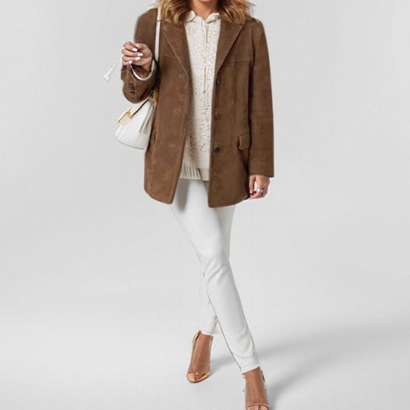 Damen Oversized Baumwolljacke mit lässigem Schnitt R&B