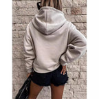 Damen Kapuzenpullover mit weichem Fleece-Innenfutter und lässigem Schnitt R&B