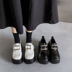 Damen Modische Plateaustiefel mit verstellbarem Riemen R&B