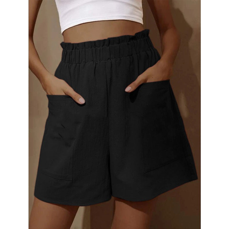 Damen Baumwollshorts mit elastischem Bund und praktischen Taschen R&B