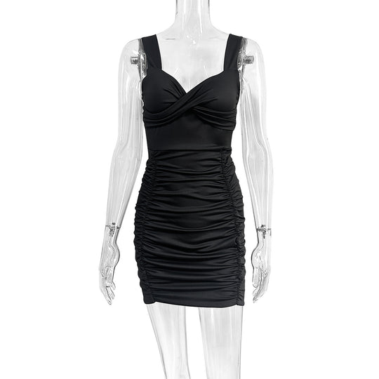 Damen figurbetontes Wickelkleid mit elegantem Rüschen-Design R&B
