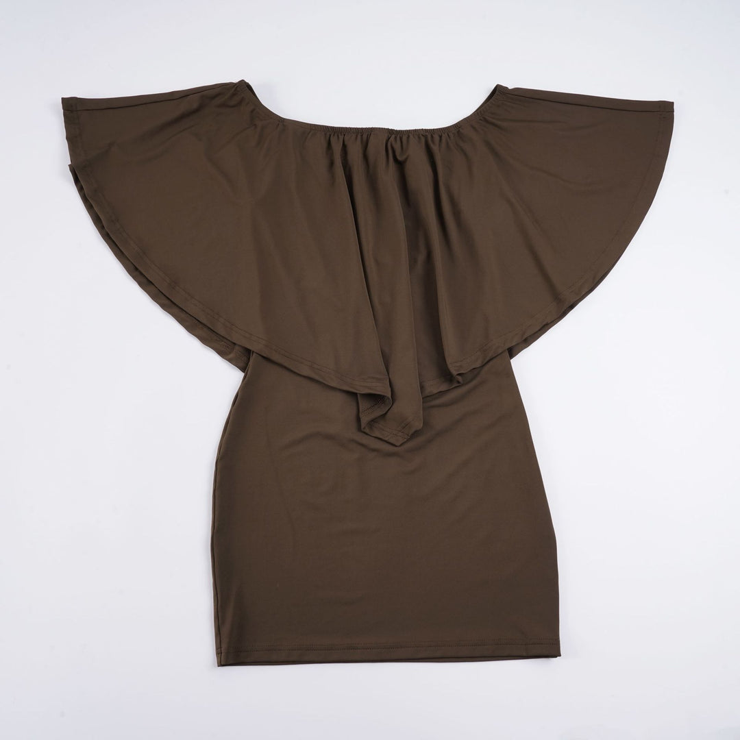 Damen Freizeitkleid mit weitem Cut und stilvollem Off-Shoulder-Ausschnitt R&B