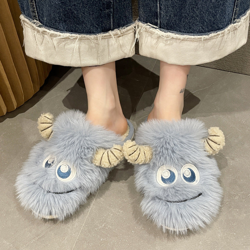 Damen Flauschige Hausschuhe mit tierischem Design R&B