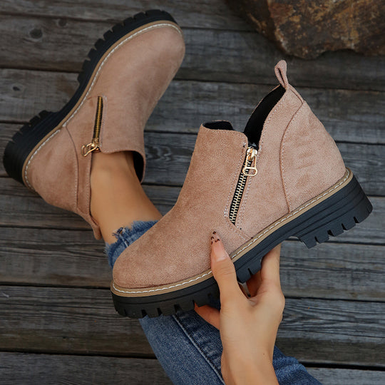Damen Stiefeletten mit praktischem Reißverschluss und rutschfester Sohle R&B