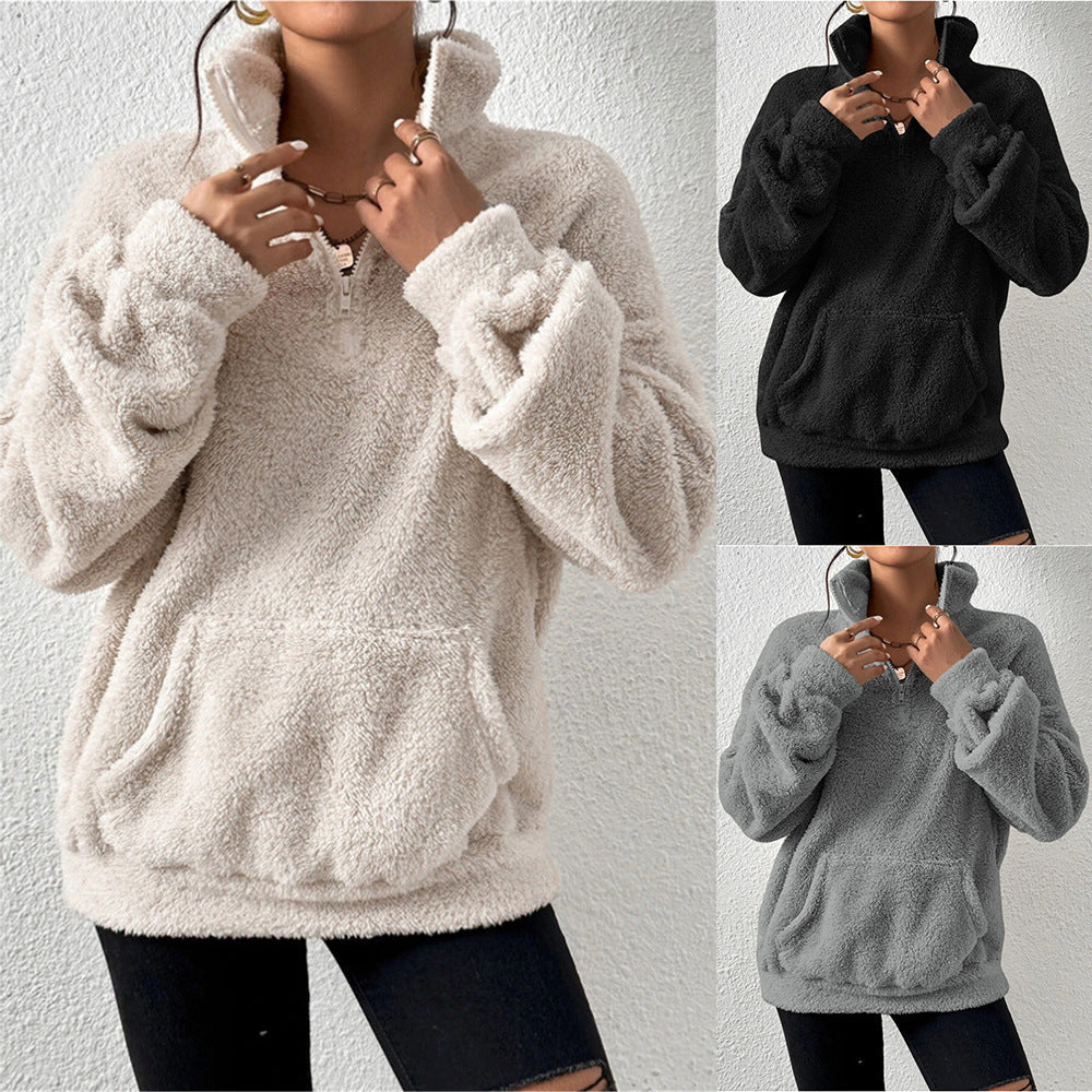 Damen kuscheliger Fleece-Pullover R&B