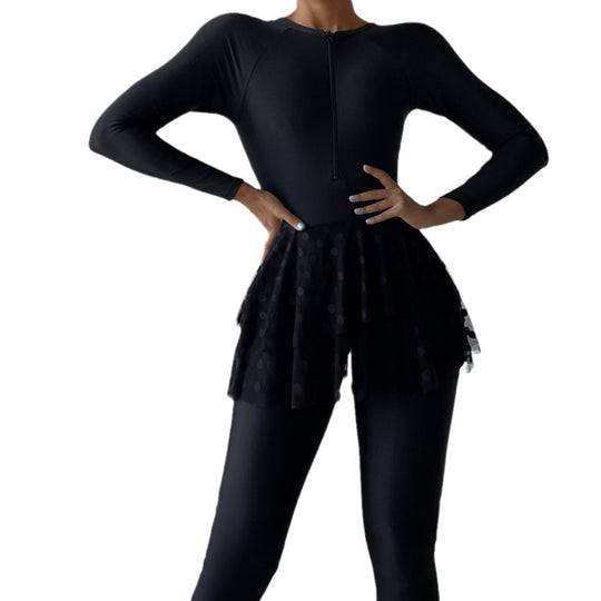 Damen Sportlicher Schwimmanzug mit schwingendem Rock R&B
