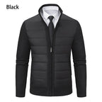 Herren gefütterte Übergangsjacke mit hohem Kragen und strukturiertem Design