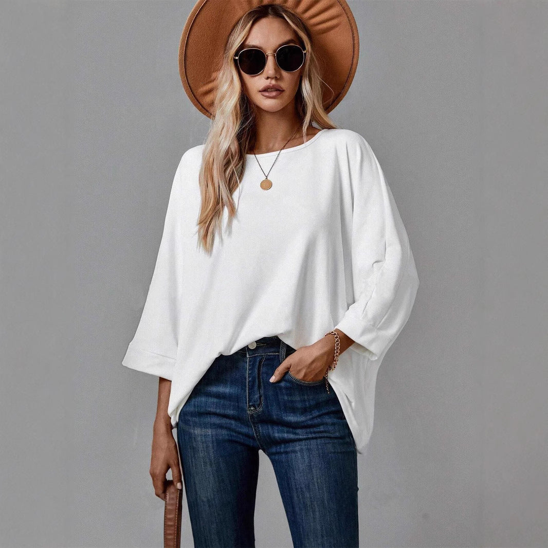 Damen Oversized Oberteil mit lässigem Schnitt und überschnittenen Ärmeln R&B