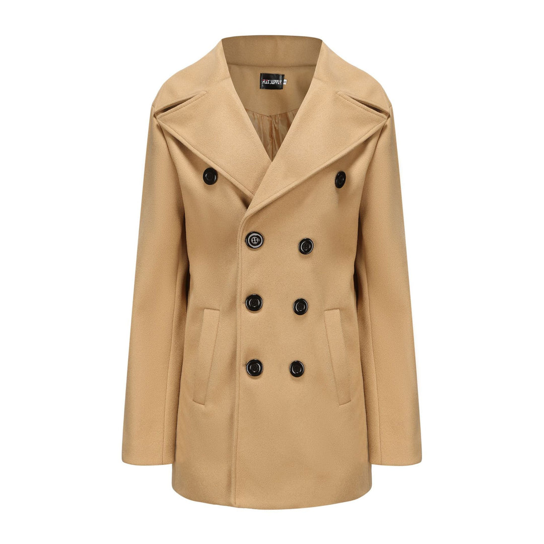 Herren eleganter und stilsicherer Peacoat mit doppelter Knopfreihe R&B