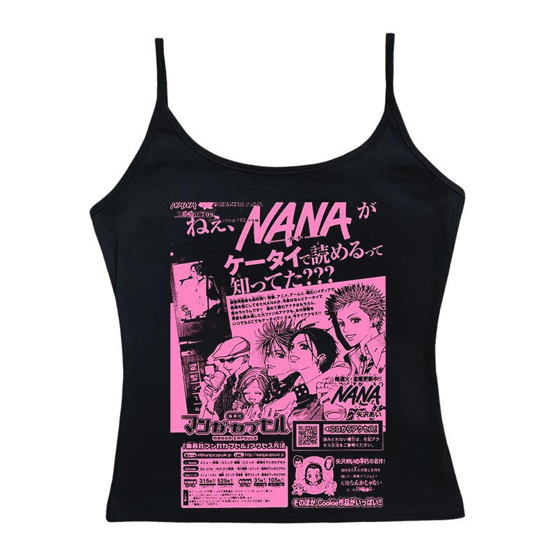 Damen Crop-Top mit kreativem grafischen Druck R&B
