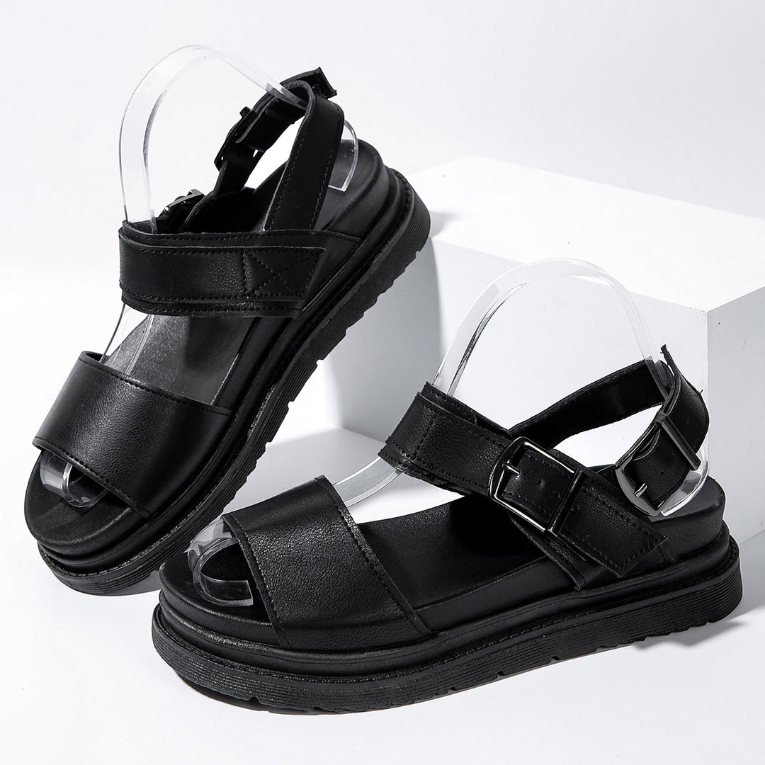 Damen Trendige Komfort-Sandalen mit verstellbarem Riemen und rutschfester Sohle R&B