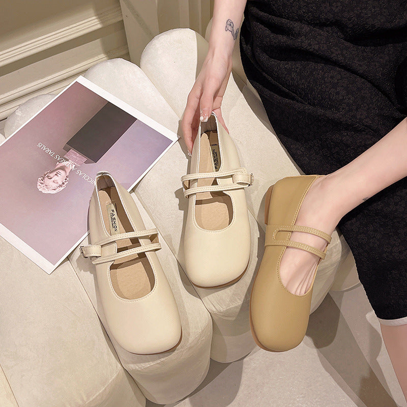 Damen Ballerinas mit verstellbarem Riemen und weichem Innenfutter R&B