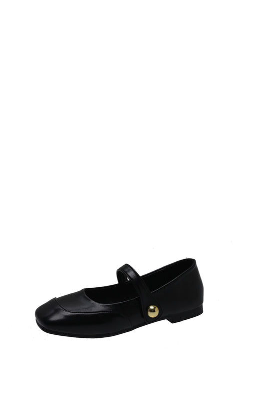 Damen Ballerinas mit elegantem Riemen und weicher Lederoberfläche R&B