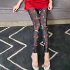 Damen Leggings mit modischem Schriftzug
