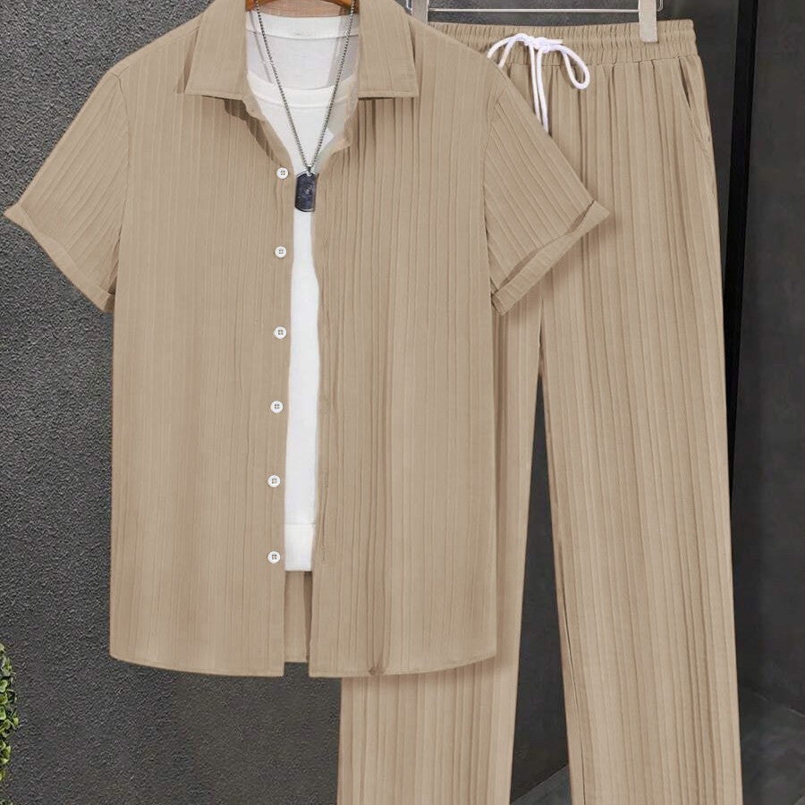 Damen Streifen Schlafanzug Set