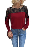 Damen T-Shirt mit Spitze und modischem Schnitt