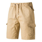 Herren lockere Cargo-Shorts mit praktischen Taschen und elastischem Bund