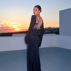 Damen elegantes, figurbetontes Abendkleid R&B