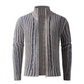 Herren modische Strickjacke mit hochabschließendem Reißverschluss und einzigartigem Muster R&B