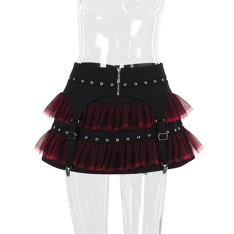 Damen figurbetonte Bluse mit Rüschendetails und Schnürung R&B