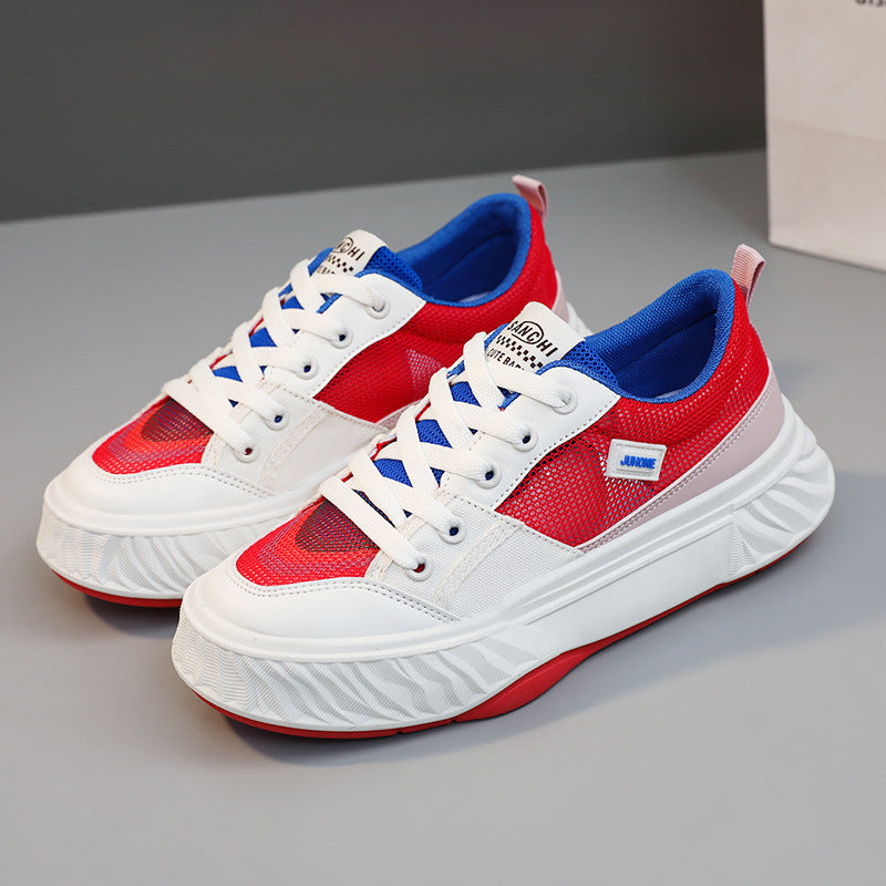 Damen Sportliche Sneaker mit atmungsaktiver Mesh-Oberfläche und farbenfrohem Design R&B