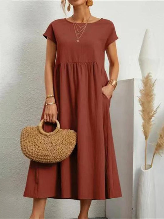 Damen Maxikleid aus leichtem, luftdurchlässigem Stoff R&B