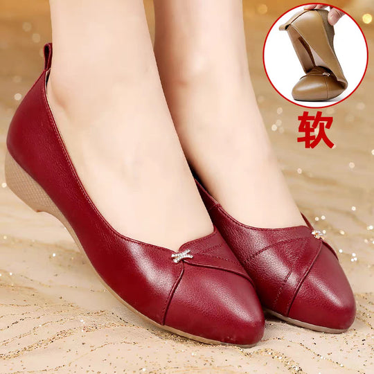 Damen bequeme Ballerinas mit modischem Riemen und elegantem Detail R&B