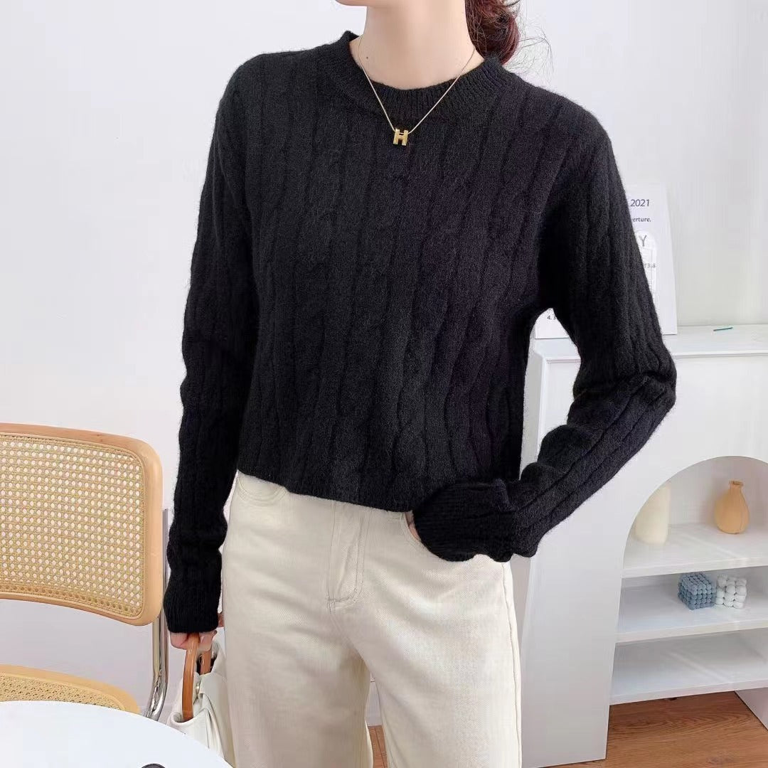 Damen Grobstrickpullover mit strukturiertem Muster und lässigem Schnitt R&B