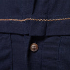 Herren nan Workshirt aus Denimoptik mit doppelten Brusttaschen und Kontrastnähten R&B