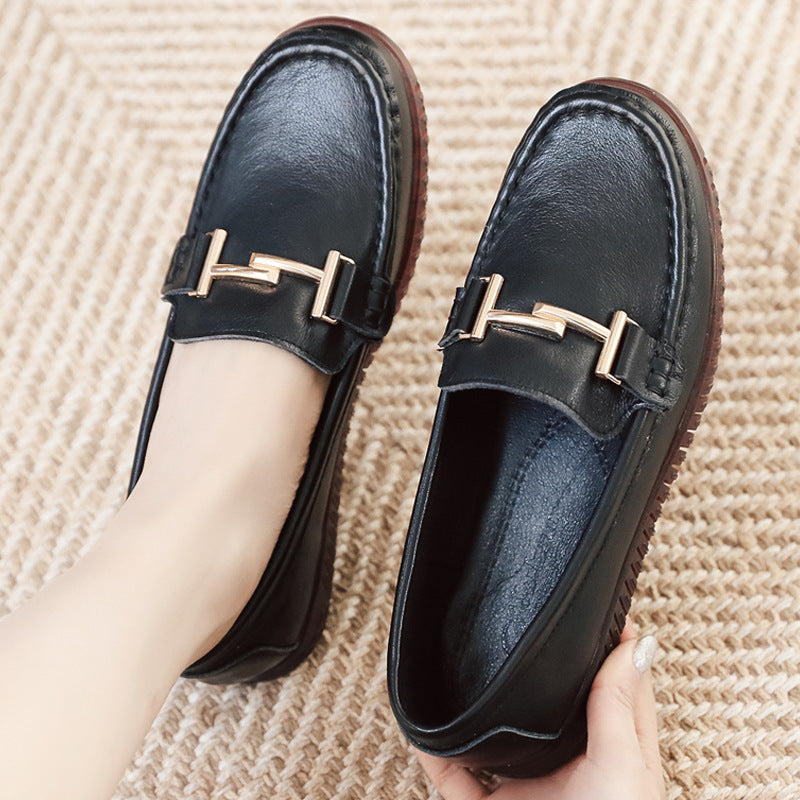 Damen Elegante Mokassins mit modischen Schnallendetails und bequemer Sohle R&B