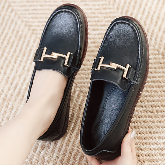 Damen Elegante Mokassins mit modischen Schnallendetails und bequemer Sohle R&B