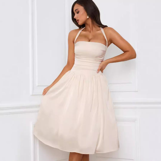 Damen Elegantes Cocktailkleid mit atmungsaktivem Obermaterial und verführerischem Schlitz R&B