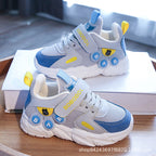 Damen Sportliche Kindersneaker mit praktischem Klettverschluss und bunten Applikationen