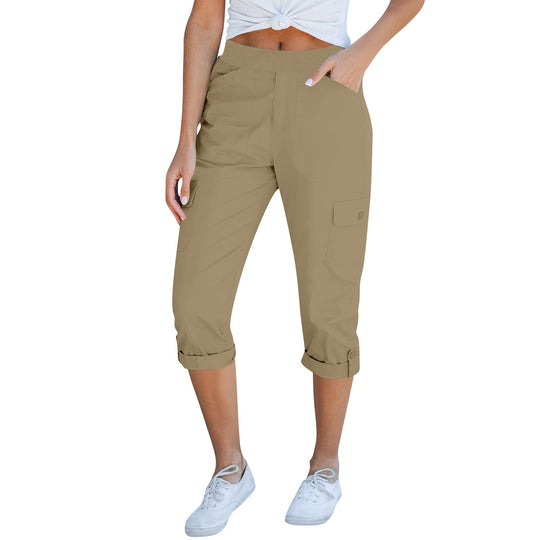 Damen Cargo-Hosen mit elastischem Bund und praktischen Taschen R&B