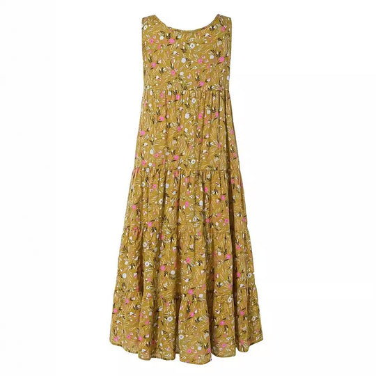 Damen Langes Freizeitkleid mit floralem Design R&B