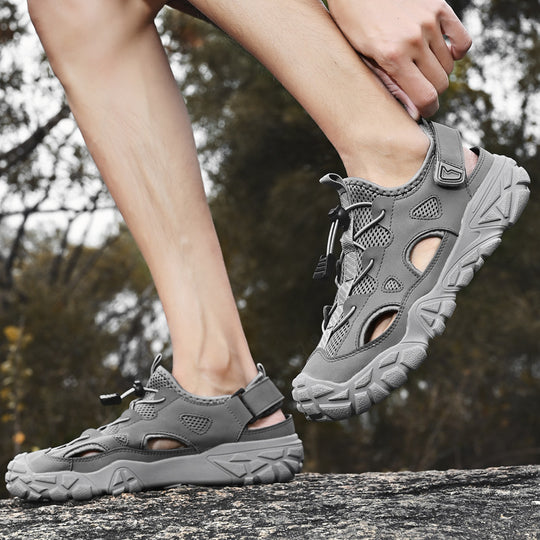 Damen Atmungsaktive Sport-Sandalen mit Anti-Rutsch-Sohle und Verstellbarem Schnellschnürsystem R&B
