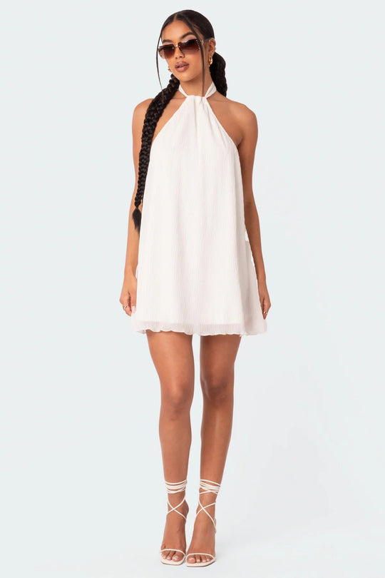 Damen Freizeitkleid mit Halterneck und fließendem Schnitt R&B