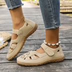 Damen Komfortable und atmungsaktive Sandaletten mit verstellbarem Klettverschluss R&B