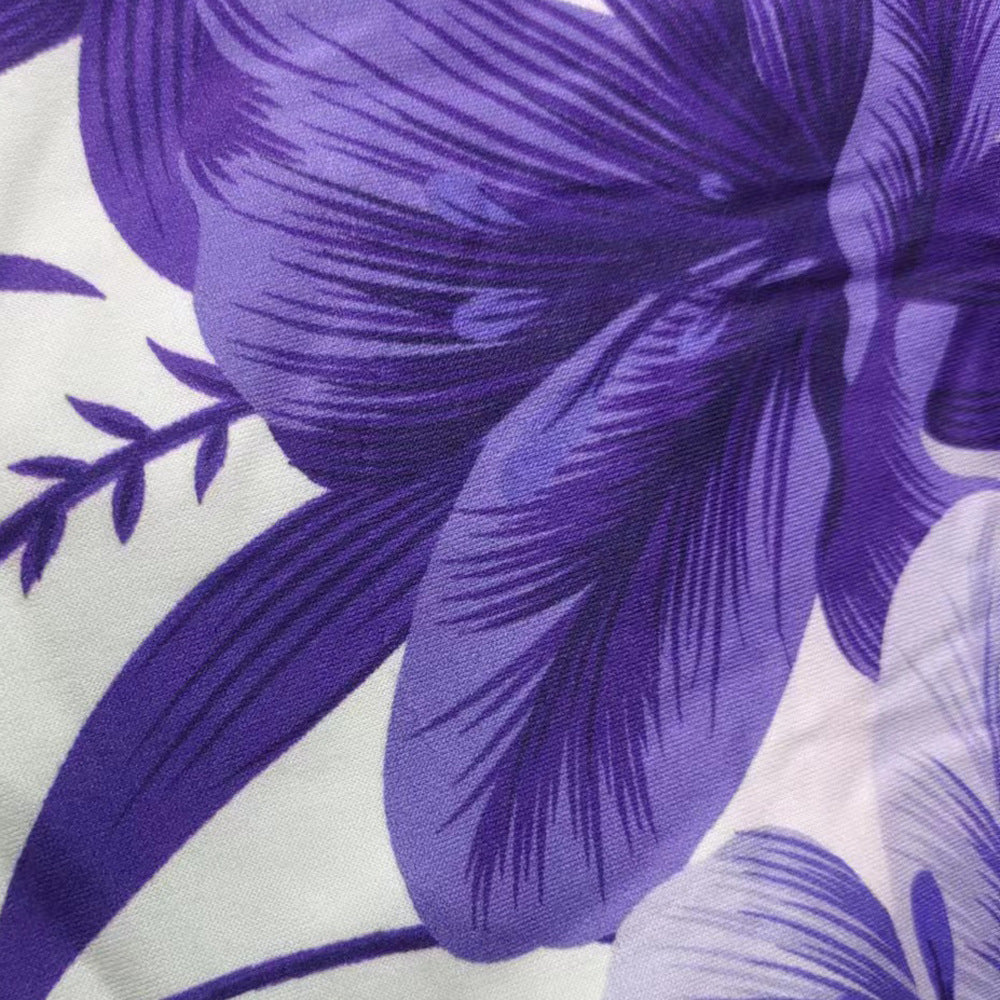 Damen Floral Druck Langarmtop mit Rundhalsausschnitt und seitlichem Schlitz R&B