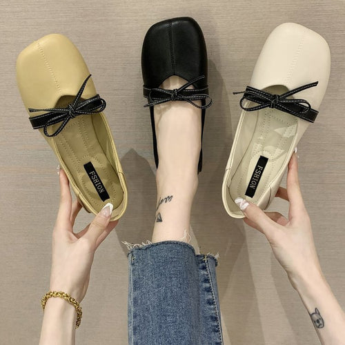 Damen elegante Ballerinas mit dekorativem Schleifenakzent R&B