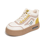 Damen modische High-Top Sneakers mit warmem Innenfutter und robuster Profilsohle R&B