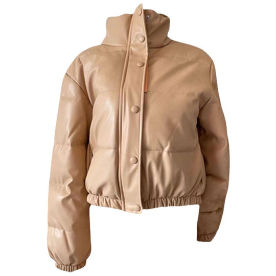 Damen Kunstleder Steppjacke R&B