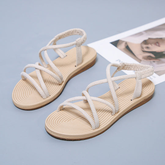 Damen Komfortable und elegante Riemensandalen mit flexiblem Fußbett R&B